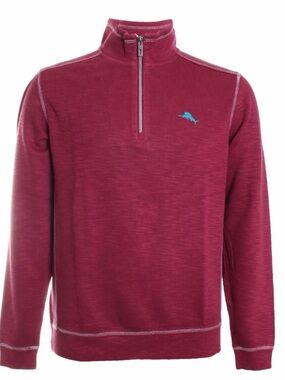 Tommy Bahama Tobago Bay 1/2 Zip Sweatshirt XL Coastal Violet Pullover